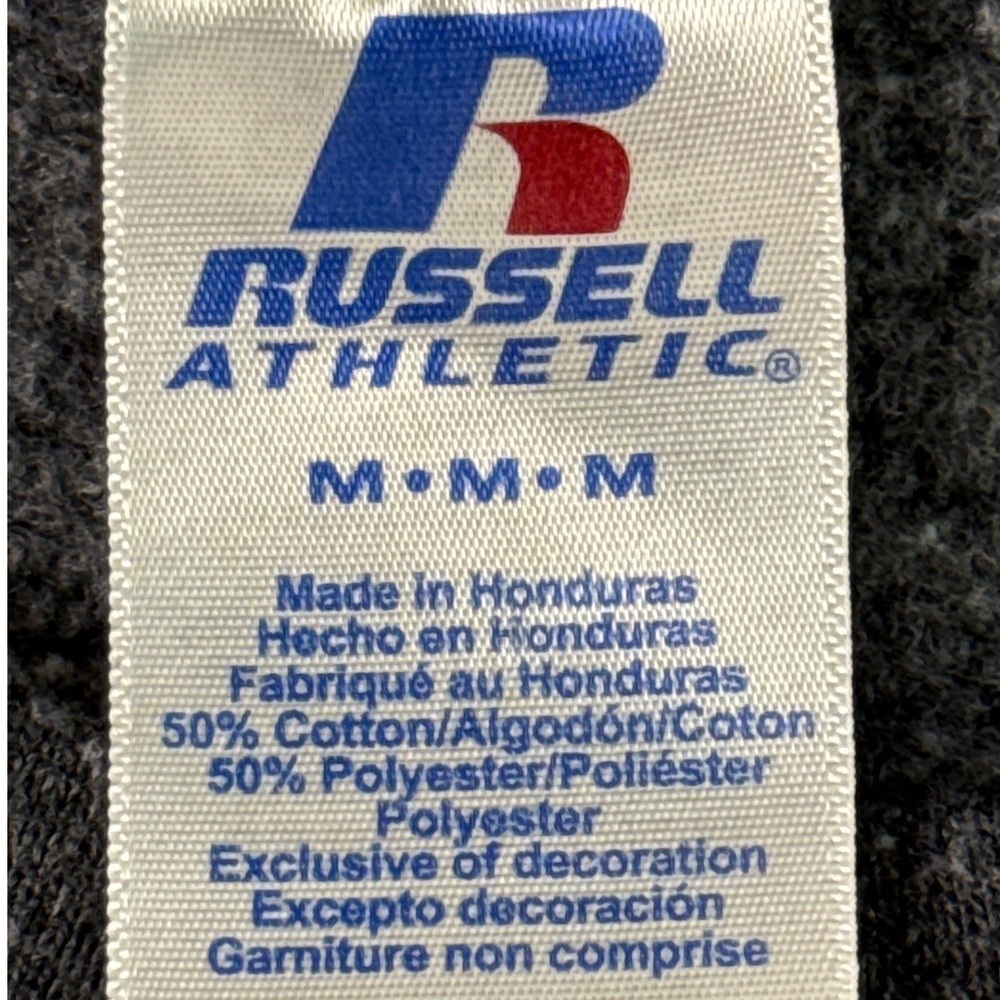 Russell Athletic Mens Gray Crewneck Sweatshirt Medium V-Stitch Y2K Vintage - Picture 7 of 8